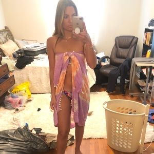 Pom Pom tie dye sarong